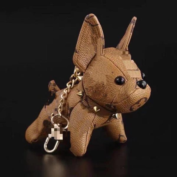 2024 Designer Cartoon Animal Small Dog kreative Schlüsselkettenzubehör für Key-Ring PU Leder Brief Muster Auto Schlüsselbund Schmuckgeschenke Accessoires Accessoires