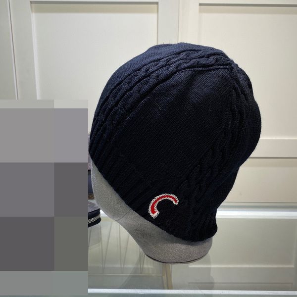 

fashion designer winter hat knitted cotton warm hat classic sports, Blue;gray