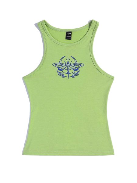 

x liamashurst butterfly print tank r7pn#, White