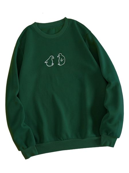 

animal print pullover h5sc#, Black