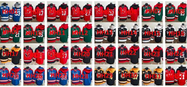 

2022 north america ice hockey hoodie american football fan, Black