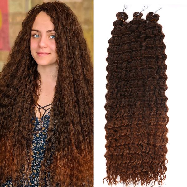 

lx brand synthetic crochet braids hair water wave passion twist 26inch long organic fake hair ombre wavy afro curls hair extensionfactory di, Black