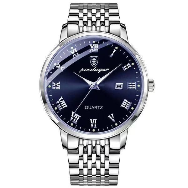 

d archie waterproof noctilucent men's watch ultra thin quartz watch speed sell through tiktok a6, Slivery;brown