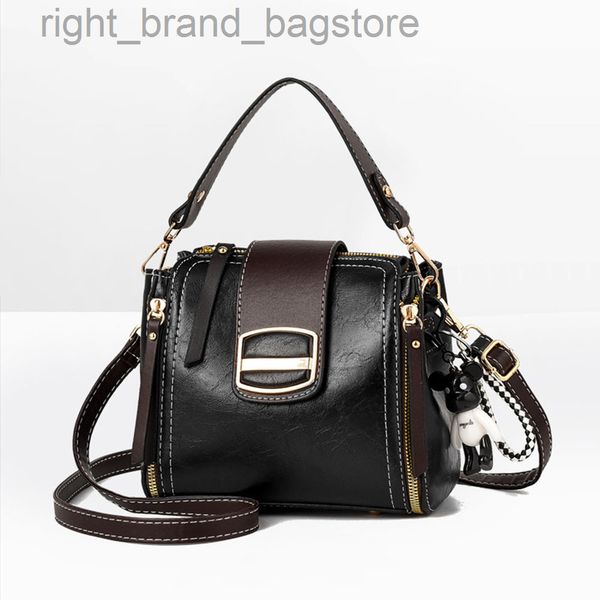 

2022 trend handbags for women vintage pu leather shoulder hand bag ladies daily casual crossbody purses female messenger bag w220805