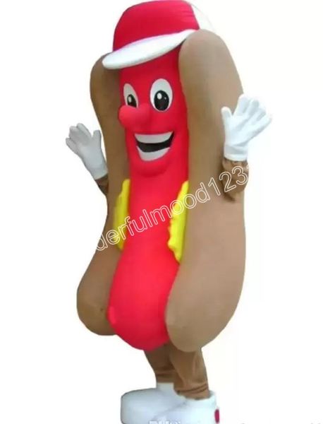 Festival vestido de hotdog mascote trajes carnaval hallowen presentes unisex adultos fancy partido partido jogos outfit feriado celebração cartoon roupas