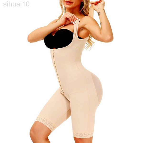 Body Shapers Alta compressione Vita Trainer Butt Lifter Body Shaper Control Mutandine Colombiano Shapewear Coscia più sottile Tuta L220802