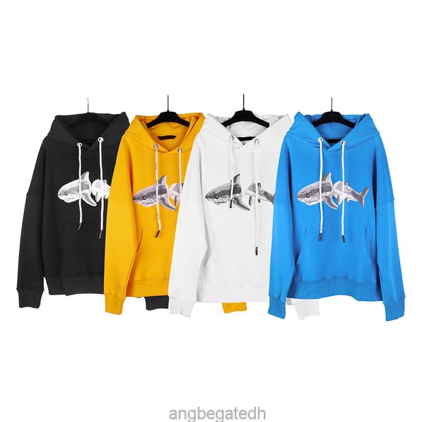 

palms designer flocked towel embroidered shark hoody men angles sweaters, Black