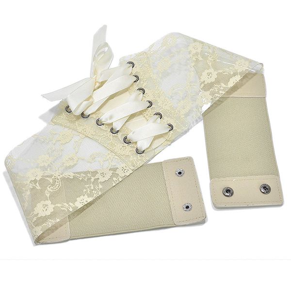 

belts for women designe selling new women's wide all-match transparent antique lace print wide girdle fashion, Black;brown