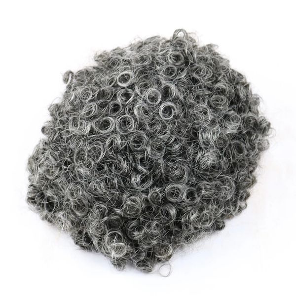 

15mm curly afo kinky curly men toupee super thin durable vlooped full pu base male wig 100% indian remy hair man prosthesis, Black