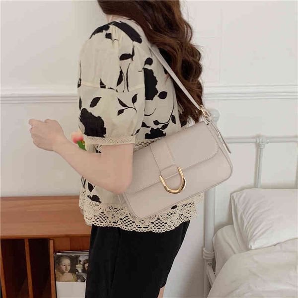 

new fashion trend luxury brand designer bag wholesale advanced women's buckle underarm simple temperament versatile one shoulder small