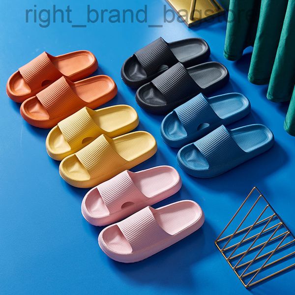 

bathroom shower shoes women indoor slippers thick non slip home anti slip cloud slides soft men ladys slides sandals comfortable w220808, Black