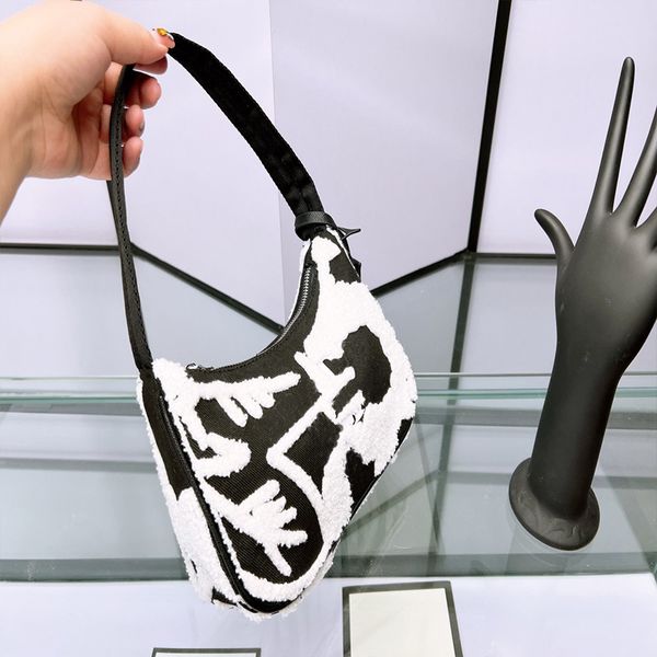

women fashion luxurys designer bags re edition 2022 re-edition 2005 embroidered twill plush shoulder bag crossbody clutch handbags wallets