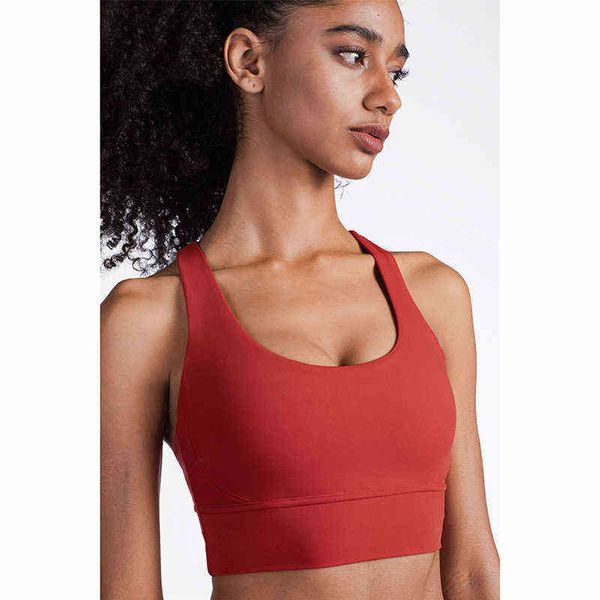 

2020 new fabric nylon breathable women yoga bra solid color and sports wear outdoor exercise clothes t220725, White;red