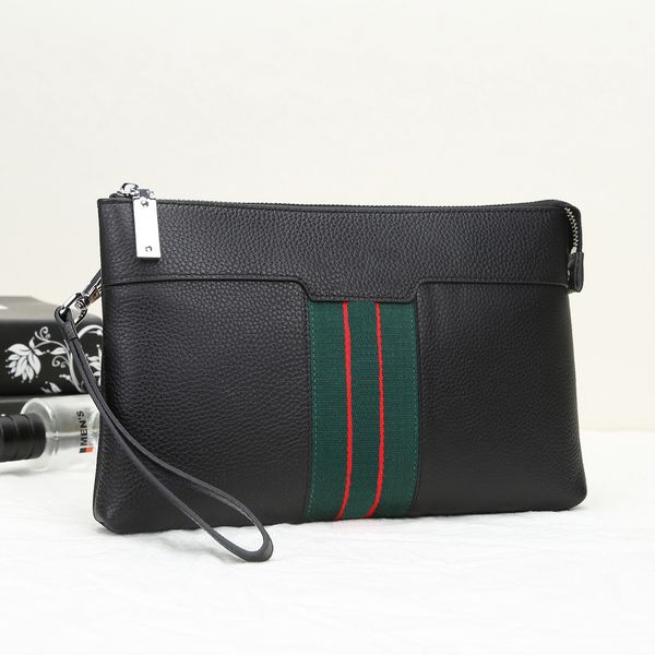 

men purses designers zipper clutch bags cowhide luxury handbags boys classic large capacity wallets mens business pouch wholesale purse