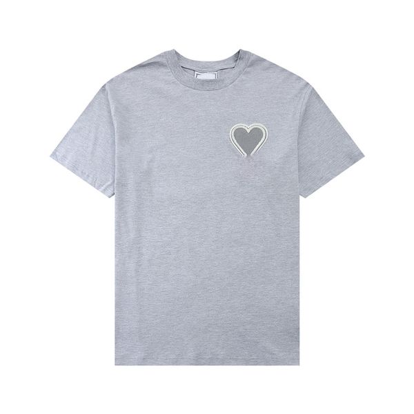 

mens designer t shirt amis luxury women fashion tees luxury brand short sleeves summer lovers crew neck clothing men casual tshirt womens 4u, White;black