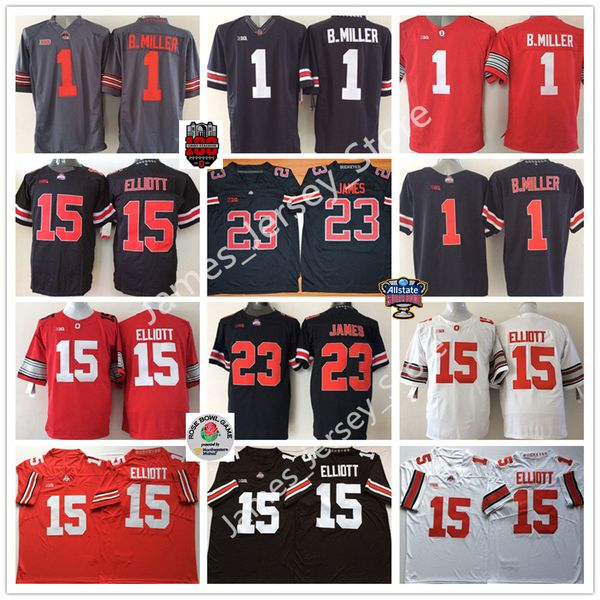 

lbj 23 lbr james jersey 1 baxton miller 15 ezekiel elliott 17 chris olave jaxon smith-njigba 5 garrett wilson c.j. stroud treveyon henderson, Black