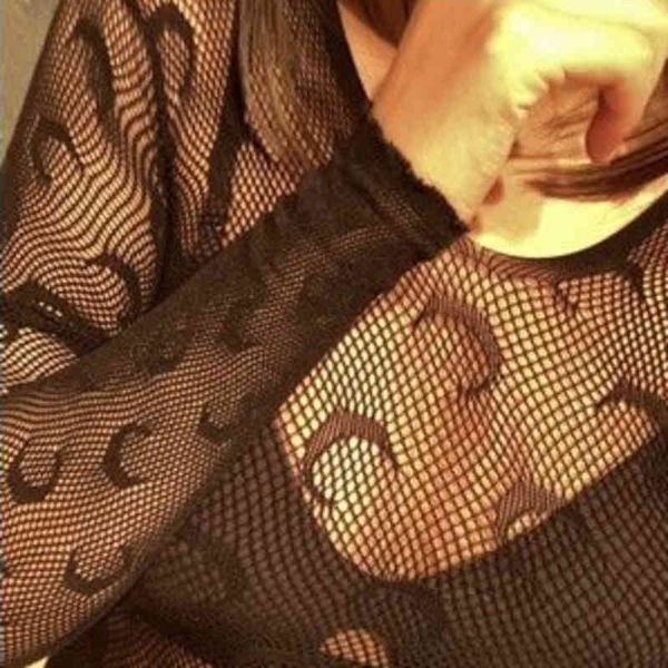 

selling designer t shirt trendy brand marine classic moon embroidery hollow out long sleeve t-shirt girl slim stretch fashion women clothing, White