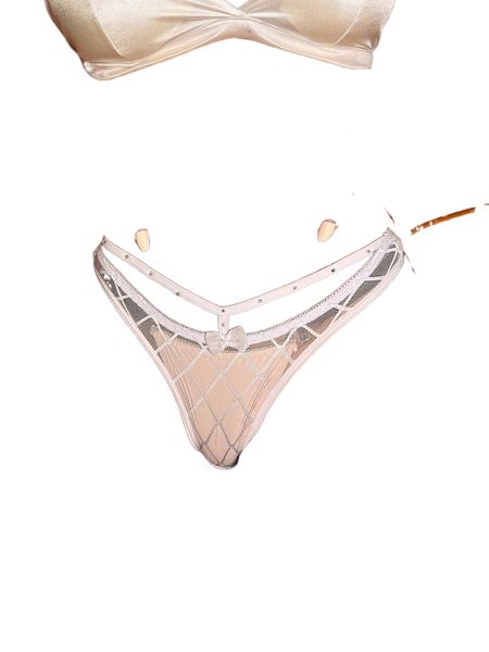 

rhinestone cut out no show mesh panty without liner v7rz#, Black;red