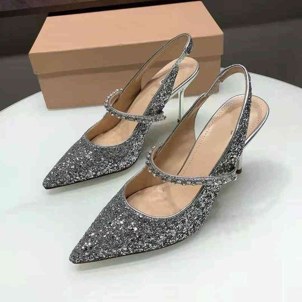 

dress shoes miu * home summer button high-heeled women's shoes baotou thin heel sandals fairy style, Black