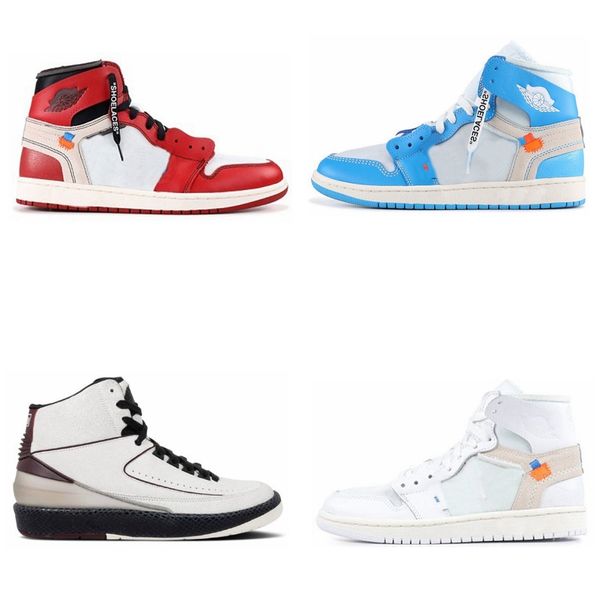 

aaa quality 1s 1 mens high chicagos varsity red basketball shoes white university blue dark powder ble cone 2s 2 sneakers a ma maniere airne
