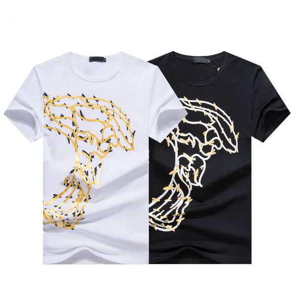 

mens letter print t shirts black fashion designer hoodie summer short sleeve size s-xxxlfg14, White;black