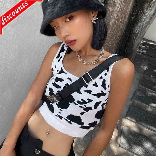 

factory outlet wind new four-color square knit vest slim fitting short summer female shirt, White