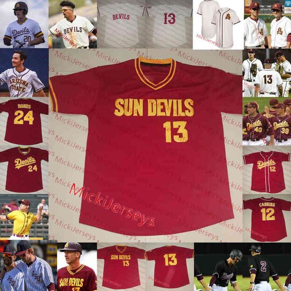

xflsp customcollege arizona state sun devils baseball jersey austin barnes ian kinsler dustin pedroia jason kipnis andre ethier barry bonds, Black