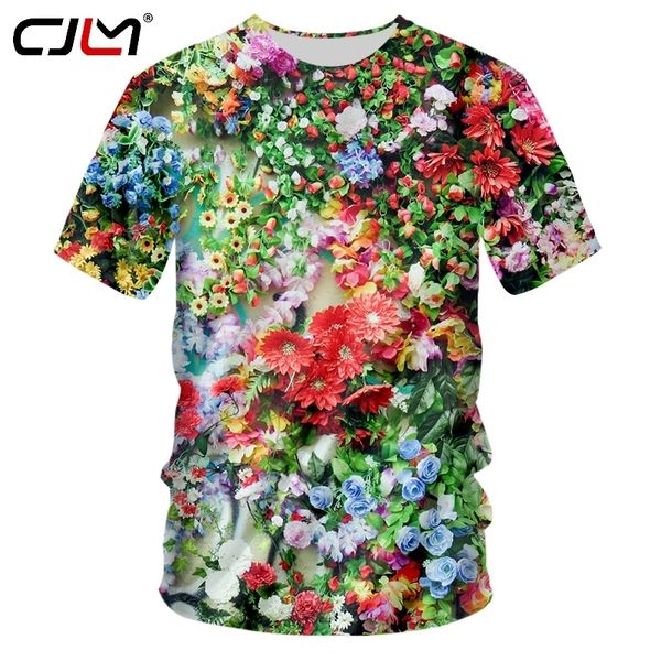 T Shirts Männer Oneck 3D T Shirt Drucken Blumen schöne Casual 5XL 6XL Tops Tees Männlichen Sommer T Shirts Drop 220623