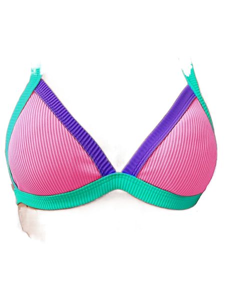 

colorblock rib bikini t7wt#, White;black