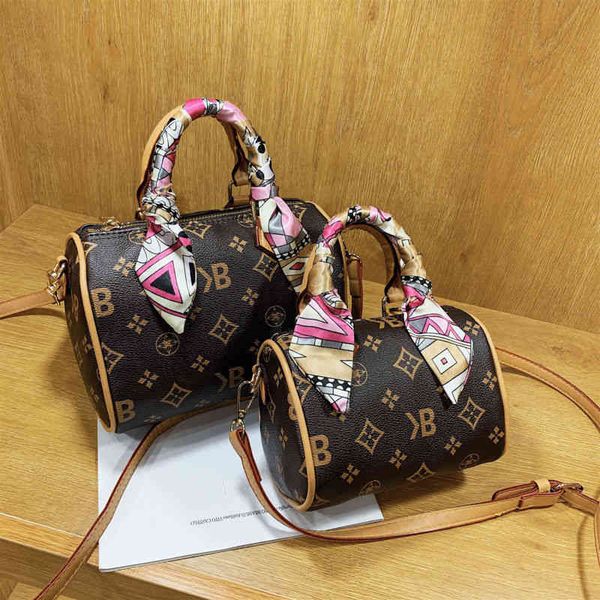 

fashion versatile autumn winter shoulder small boston bucket high texture bag