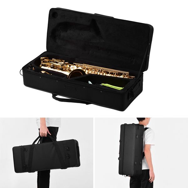 AS100 EB Alto Saxophone Brass Lacqued Alto Sax Wind Instrument с перчатками для перемешивания ремни для очистки ткани щетки