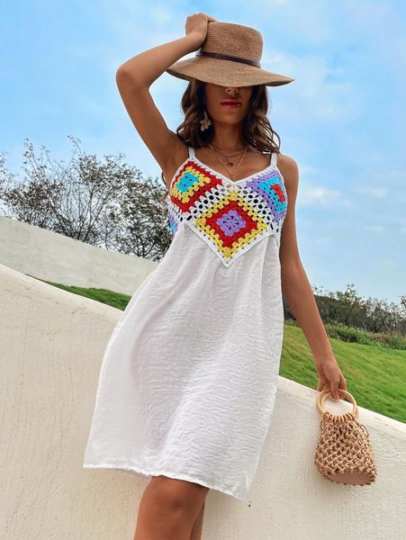 

geometric graphic cover up l4lq#, White;black