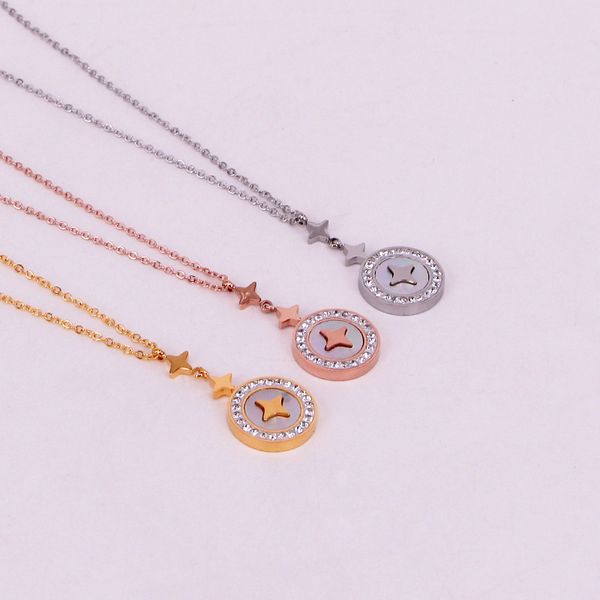 

good lucky 18k gold clover pendant necklace luxury women jewelry, Silver