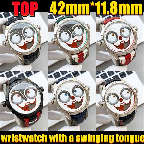 

joker mens watch creative joker dial for waterproof dc clown watches relogio quartz c1, Slivery;brown