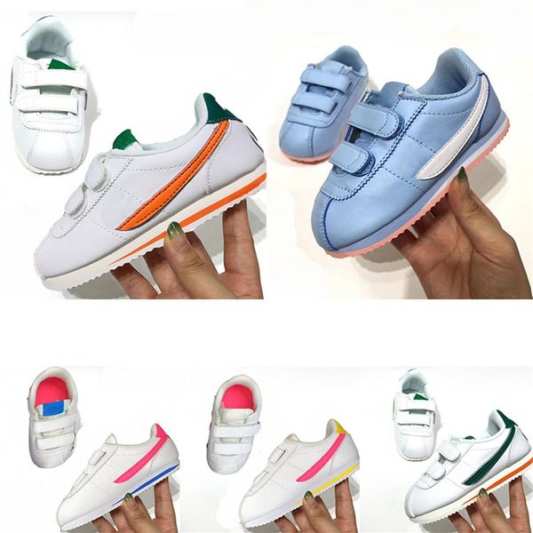 

cortez basic infant sl tdv kids stranger things toddler running shoes green white pink new born baby sneakers children outdoor tra234z, Black