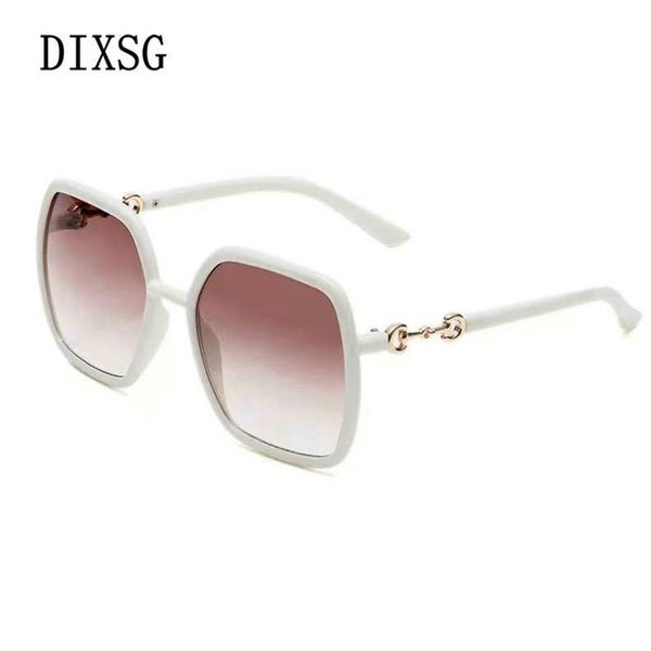 

fashion occident style big box letter dangle chain sunglasses woman wear cover street s luxury designer personalized 220429, White;black