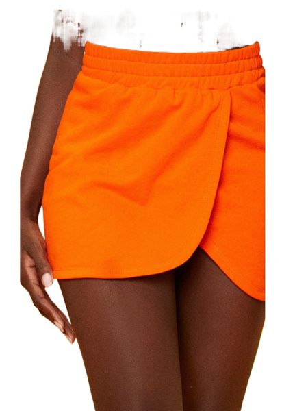 

newness elastic waist wrap skirt m31c#, Black