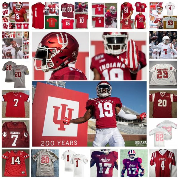 

custom indiana hoosiers stitched college football jersey 2 shaun shivers 9 connor bazelak 19 josh sanguinetti 19 malachi holt-bennett 98 coo, Black