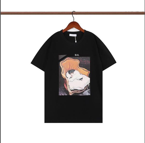 

22ss men's t-shirts designer print letter men tees paris cotton shorts polos man women clothing fashion brand bb t shirt b340, White;black