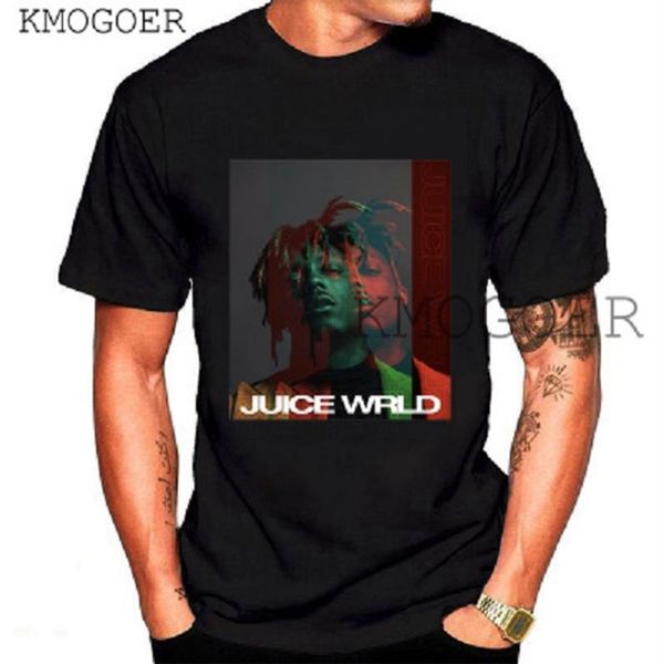 

hip hop singer respect juice wrld print t shirt men streetwear swag fashion rapper fan club men's harajuku t-shir197e, White;black