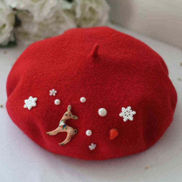 Christeiro Pearlflake Wool Wool Hat Hat Hat Hat e Winter Feanie J220722