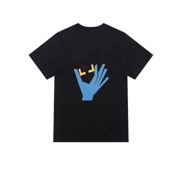 

classic fashion mens brand t shirts loose offs cotton men women t-shirt designers short sleeve letter oil paint tees black white shirt eur, White;black