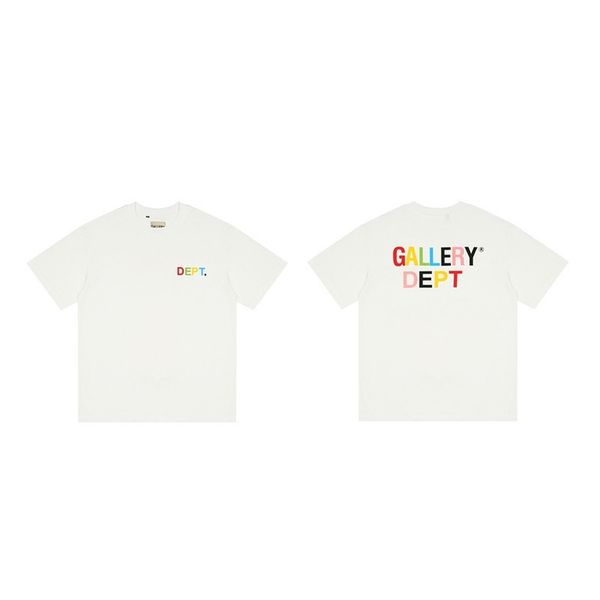 

gallerydepts designer shirt fashion brand color letter printing men's and women's same couple short sleeve t-shirt, White;black