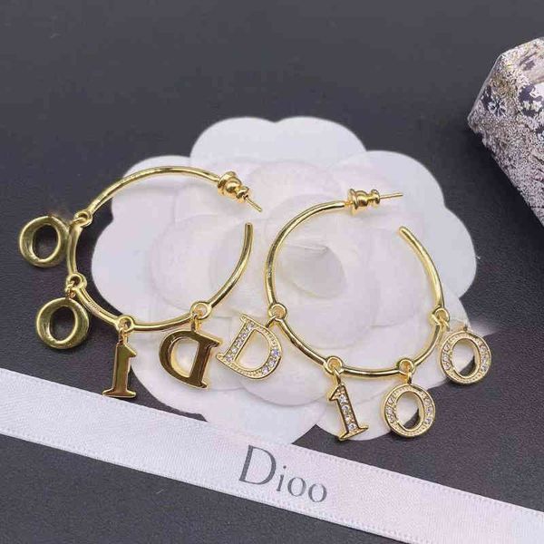 

fine gold letter diamond earrings new red star earrings female, Golden