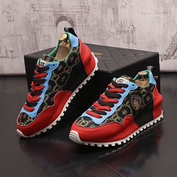 

men sneakers casual shoes fashion leather mesh breathable increased internal platform shoes street trend cool mixed colors board shoe, Black