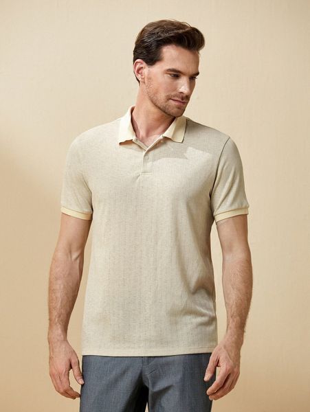 

men ribbed knit polo shirt w8v1#, White;black