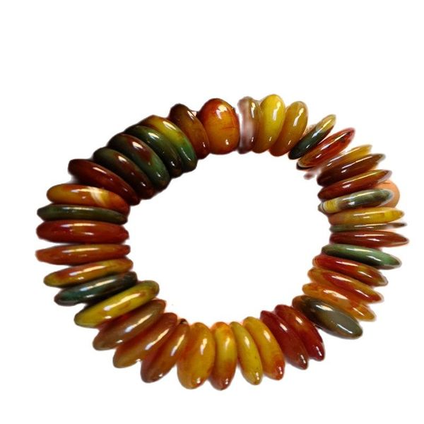 

natural 3 colour agate bracelet adjustable elastic force bracelet a, Silver