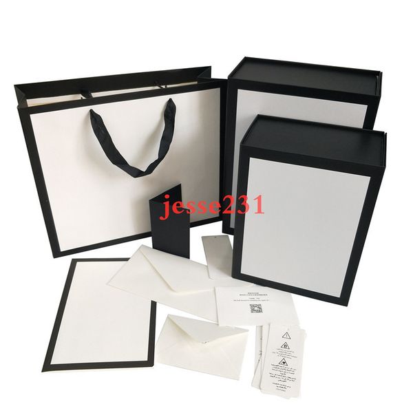 

women shoulder bags white gift box with certificate card accessories shopping bag 2 size trend, Black
