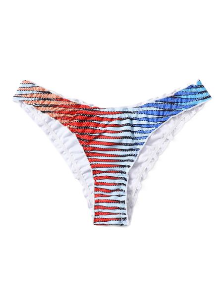 

striped bikini bottom 89ks#, White;black