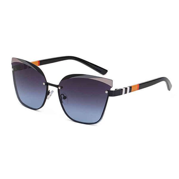 

2021 2022 newt fashion oversized cat eye sun glass half frame retro eyewear vintage women sunglass, White;black